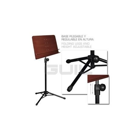 Atril de director con bandeja de madera AT-08