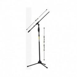 Pie de micro con jirafa color negro ASM15