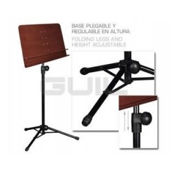 Atril de director con bandeja de madera AT-08