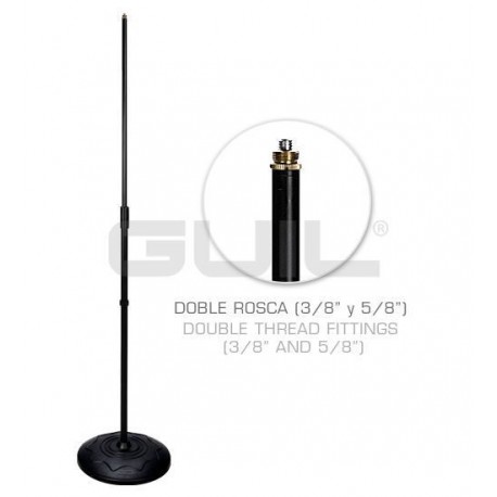 Pie de micro con base redonda negro PM05