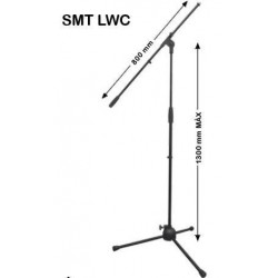 Pie de microfono con jirafa color negro SMT LWC