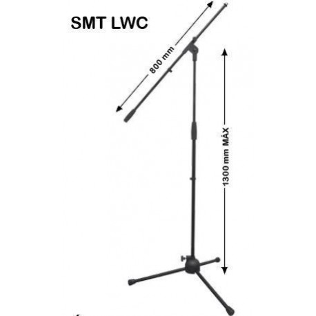Pie de microfono con jirafa color negro SMT LWC