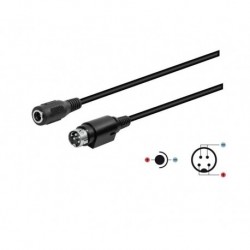 Cable adaptador para fuente DC-MiniDIn 4