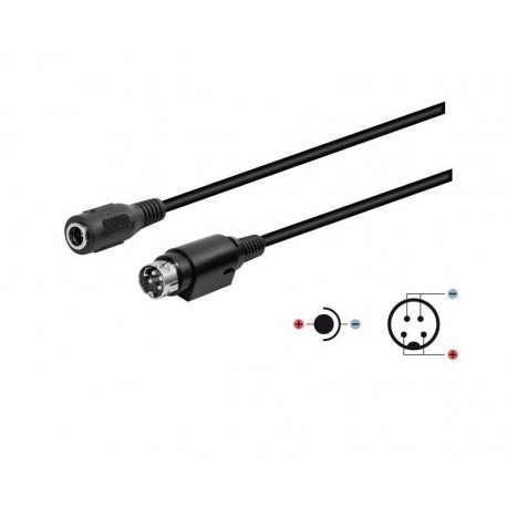 Cable adaptador para fuente DC-MiniDIn 4